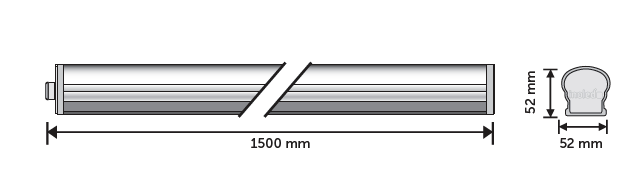 DIFFUSEUR EXTRA PLAT LED 18W 60CM E054 - SOGEDIM